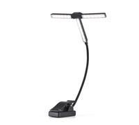 Generic Foldable Music Stand Light 4 Color Temperatures 12 Brightness Adjustments Clamp Design Desk Lamp for Musician Student Professional Black