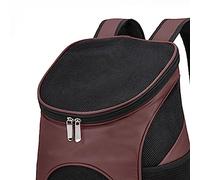 Generic Foldable Pet Backpack with Carry Handle, Breathable Cat Travel Carrier, Made of Crepe De Chine Material (Coffee)