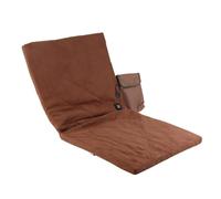 Generic Foldable Portable Heating Seat Pad Heated Cushion with Backrest 3 Level Heating for Stadium Camping Fishing (Khaki)