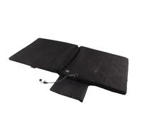 Generic Foldable Portable Heating Seat Pad Heated Cushion with Backrest 3 Level Heating for Stadium Camping Fishing (Black)