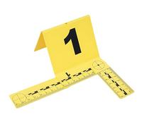 Generic Foldable Scale Abs Plastic Crime Scene Evidence Markers, Self-Standing 3.5 X 2.4 In（9 X 6 Cm）Design, Identification Easy Bright Yellow, Fire Scene And Traffic Investigation