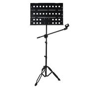 Generic Foldable Sheet Music Stand Practical Professional Stable Tripod with Mic Stand