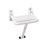 Generic Folding, Bath Stool, Mounted on The Shower, Space-Saving, Non-Slip Shower Bench, Folding Bath Chair for The Elderly, Indoor Shower, White