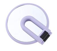 Generic Folding Handheld Double Sided Makeup Tabletop Travel Mirror, Purple, 2X Magnifying