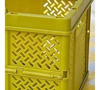 Generic Folding Picnic Basket, Stylish and Portable, Collapsible Design for Outdoor Use, Safe Plastic Material, 1 Unit (Olive Green)