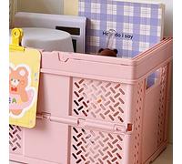 Generic Folding Picnic Basket, Stylish and Portable, Collapsible Design for Outdoor Use, Safe Plastic Material, 1 Unit (Pink)