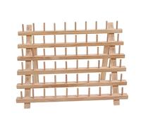 Generic Folding Thread Holder, 60 Spools Wooden Organizer, Easy Access for Sewing Enthusiasts, Reusable Beechwood Design, 1.6in Spool Height