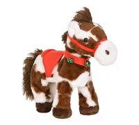 Generic FONI Spotted - Caballo el ctrico de peluche poni interactivo con manchas marron