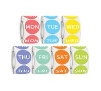 Generic Food Label Sticky Quick Identification from Monday to Sunday Color