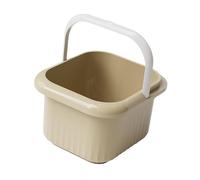 Generic Foot Soaking Tub Foot Soak Bath Bucket with Portable Handle Massage Roller Lightweight Material Suitable for Home Use Travel, Yellow