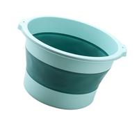 Generic Foot Tub, Foot Spa Bath Basin, Folding Widened Handle for Home for Travel (Light Green)