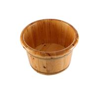 Generic Footbath Bucket Wood Foot Tub Soaking Bath Basin Large Bucket Multipurpose for Washing Clothes Suitable for Sauna Outdoor Home, A 30CMX36CM