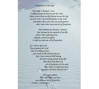 Generic 'Footprints in the Sand' Inspirational Art Print, A4, Unframed