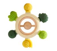 Generic for Baby Bath Tub Beechwood Ring Teether Baby Inflatable Bathtub Ring (Green, One Size)