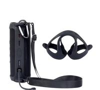 Generic for JBL Flip 6 Speaker Carrying Case Protective Silicone Sleeve, Outdoor Portable Audio Case Cover with Shoulder Strap and Carabiner (Black)