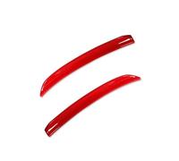 Generic For Mini for COOPER F55 F56 S/JCW 2014-up 2pcs Car Rear Wing Trim Spoiler Extension Lip Fins(Red)