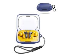 Generic for Nothing Ear (a) Case Cover, Wireless Earphone Silicone Protective case (with Carabiner + Lanyard) Drop-Proof, Scratch-Proof, Shock-Proof, Reserved Charging Port, dust-Proof (Blue)