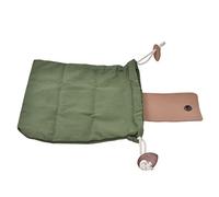 Generic Foraging Pouch Durable Collapsible PU Leather Canvas Mushroom Foraging Bag for Hiking Camping, Hands Free Access for Outdoor Enthusiasts