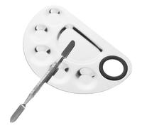 Generic Foundation Mixing Palette and Nail Art Cosmetic Tray, Lightweight Stainless Steel Makeup Tools for-The-Go Application