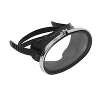 Generic Free Diving Goggles, Adjustable Belt Scuba Goggles Black Tempered Glass and PVC High Definition Field Of for Fisherman for Water Sports (L)