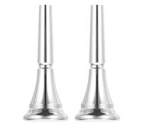 Generic French Horn Mouthpieces and Universal Compatibility Optimal Cup Depth 2pcs Silver Copper with Precision Inner Cavity for Daily Rehearsal and Professional Practice