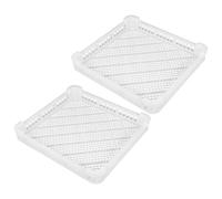 Generic Fresh Food Preservation Tray 2pcs, Quick Freezing Tray, Stackable Freezing Tray, White Plastic for Produce and Fish Storage in Restaurants 14.37x13.78in