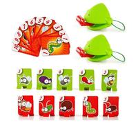 Generic Frog Mouth Stretching Tongue Mask Desktop Game W/Wagging Tongue Frog Mask Lick Cards Desktop Puzzle Toy Funny Frog Mask Toy Set for Children Family Party