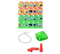 Generic Frog Mouth Stretching Tongue Mask Desktop Game W/Wagging Tongue Frog Mask Lick Cards Desktop Puzzle Toy Funny Frog Mask Toy Set for Children Family Party