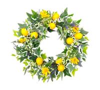 Generic Front Door Wreath with Artificial Yellow, 18 Inch, Summer Spring Wreath for The Holiday