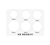 Generic Fruit Caliper Portable Measuring Circle Diameter Ruler Classification Tool Made of PP, Simple to Use, Suitable for Markets, Farms, and Home, 6 Hole Sheet