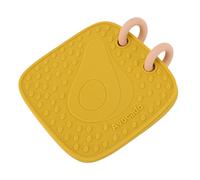 Generic Fruit Pattern Toddler Silicone Book Toy Soft Dual-Sided Bathtime Learning Aid for 0-6 Years Old Crafted From Resilient Silicone 5.1" (Yellow)