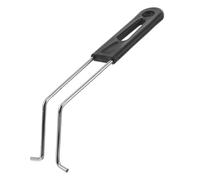 Generic Fry Basket Part Handle Replacement - Ergonomic Heat Resistant Plastic Grip with Stainless Steel Base for Restaurant and Household Deep Fryers