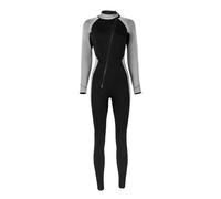 Generic Full Body 3MM Womens Wetsuit Cold-proof Swimwear for Surfing Scuba Diving in Winter (Black Grey XL)