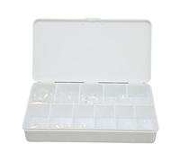 Generic Full Cover Toe Nail Tips 550pcs Multi Size Transparent Toenail Tips with Storage Box for Nail Salon Wedding Halloween