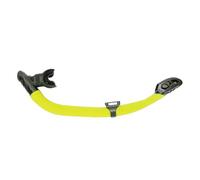 Generic Full Dry Dual Function Diving Snorkel with Comfortable Bite Valve for Freediving Snorkeling Universal Diving Gear Easy Breath (Yellow)