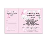 Generic Fundraising Raffle Tickets Perforated - Stubs - Custom Printed Charity Draw Tickets (3000)