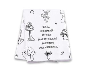 Generic Funny Mushroom Towel Mushrooms Agaric Kitchen Towel Fungal Plant Vegetarian Mushroom Lover Gift Agaric Pattern Towel (Mushroom Towel)