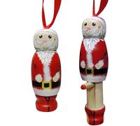 Generic Funny Santa Wooden Pendant, Naughty Christmas Ornaments, Funny Wooden Santa Claus Christmas Tree Hanging Ornament