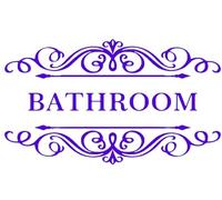 Generic Funny Toilet Rules Vinyl Sticker Decal - Waterproof Self-Adhesive Bathroom Wall & Toilet Decor (Removable) (Blue)