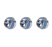 Generic G1/4 2 Word Plated Water Cooling Stopper for Computer with Silicone Seal Ring 3PCS