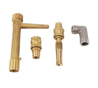 generic G3/4 Brass Quick Coupler Key Tool with Stainless Steel, 4-Piece Irrigation Set for Lawn/Garden/Agricultural Sprinkler Systems, Easy Insert Water Intake Valve Key