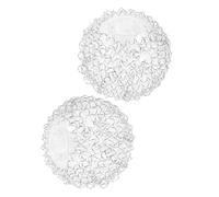 Generic G9 Replacement Globe Lampshade 2pcs Dome Light Cover with Aluminum Wire Glass for Pendant Fixtures Living Room