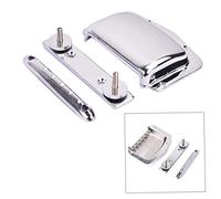 Generic GA611 Guitar Bridge Cover Vibrato Tailpiece Roller Saddle Bridge Kit Electric Guitar Replacement Parts Silver Metal DIY