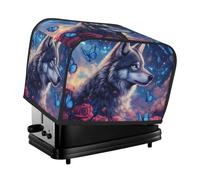 Generic Galaxy Wolf Print 2 Slice Toaster Cover, Dustproof Kitchen Machine Covers Fits Most Standard Toaster, Bread Maker Protector