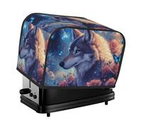 Generic Galaxy Wolf Print 2 Slice Toaster Cover, Dustproof Kitchen Machine Covers Fits Most Standard Toaster, Bread Maker Protector