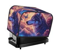 Generic Galaxy Wolf Print 2 Slice Toaster Cover, Dustproof Kitchen Machine Covers Fits Most Standard Toaster, Bread Maker Protector