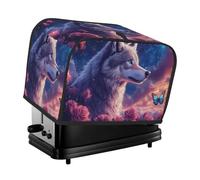 Generic Galaxy Wolf Print 2 Slice Toaster Cover, Dustproof Kitchen Machine Covers Fits Most Standard Toaster, Bread Maker Protector