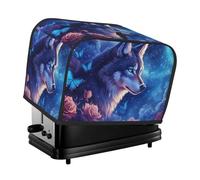 Generic Galaxy Wolf Print 2 Slice Toaster Cover, Dustproof Kitchen Machine Covers Fits Most Standard Toaster, Bread Maker Protector