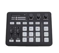 Generic Gaming Sound Mixer Bluetooth 5.0 Dynamic RGB Light Live Sound Card for Podcasting and Streaming Setup