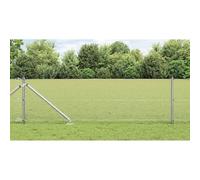 Generic Garden Fence Roll, Steel Mesh Panel with Posts, Grey Powder-Coated Rust-Resistant Animal Barrier for Outdoor, Dog, Lawn, Terrace Security & Protection